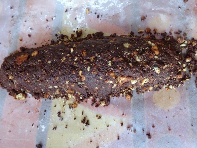 Salame di cioccolato senza glutine e lattosio