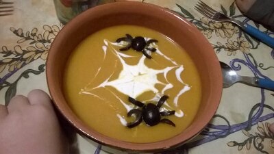 Zuppa di Halloween senza glutine e lattosio